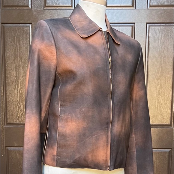 Maddox zip front leather jacket - Picture 1 of 6